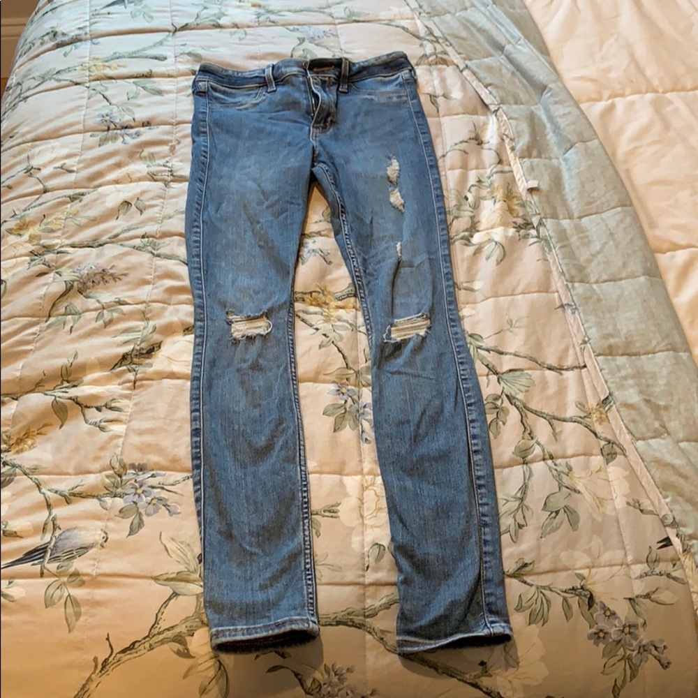 High-rise crop Jean leggings
